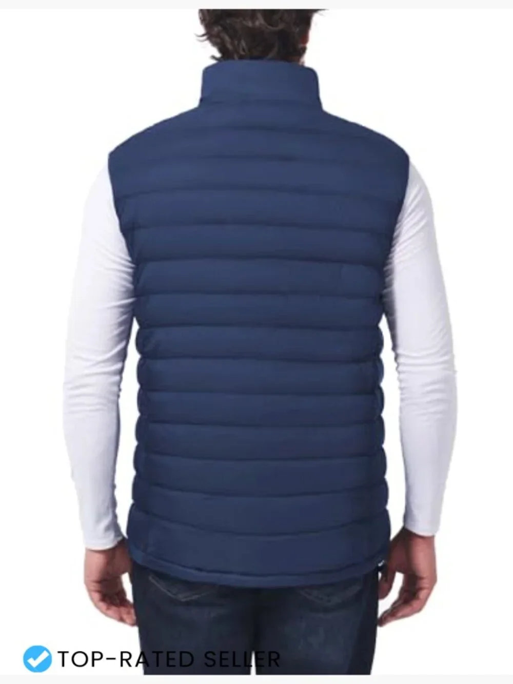 Men's Puffer Vest Quilted Sleeveless Insulated Packable Windproof Outdoor Warm